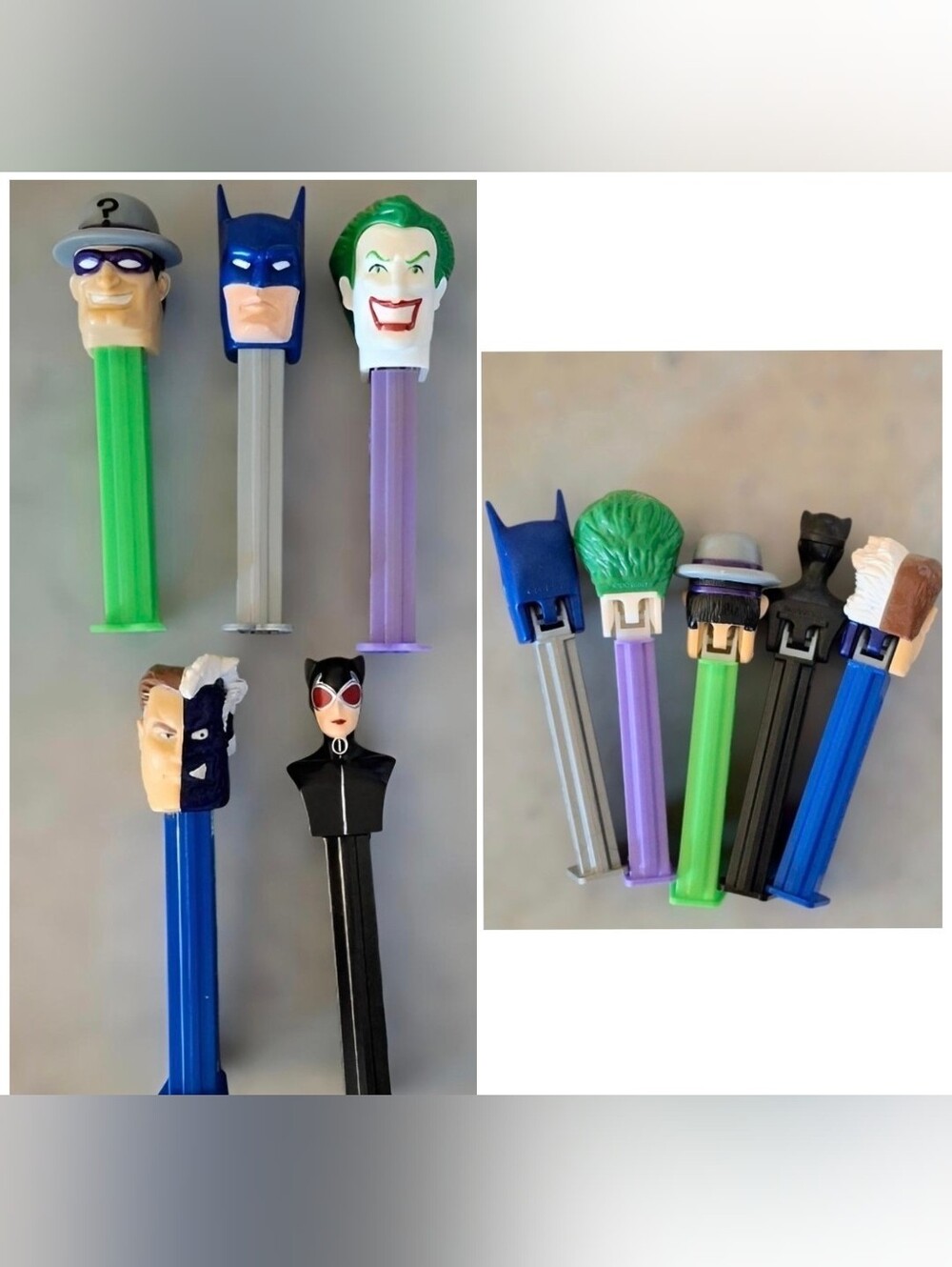 ❌ MARKDOWN!!! 5 Pez RETIRED DC COMICS: FROM "SUPER HEROES BATMAN & VILLAINS"